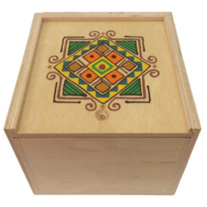 Wooden Box 14×14 cm – Light Graphic Design