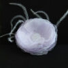 Flores Mini Organza Flower Hair Clip with Feathers