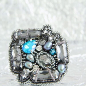 Brilliance Crystal and Pearl Brooch