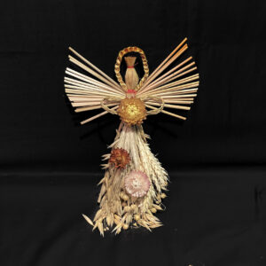 Woven Angel from Rye Straw, Handcrafted, Eco Decor, 11 cm
