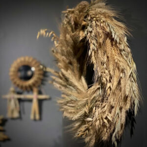 Interior Wreath from Grain Ears, Christmas Decor-Amulet, 30 cm