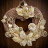Woven Panel "Heart" from Rye Straw, Handcrafted, Interior Decor, 17 cm