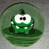 Amnyam Tufted Rug - handmade, diameter 45 cm, green