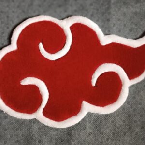 Red Cloud Anime Rug - 58x38 cm, red