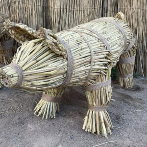 Straw Boar XL, Straw Pig, Traditional Protective Decor, Handmade