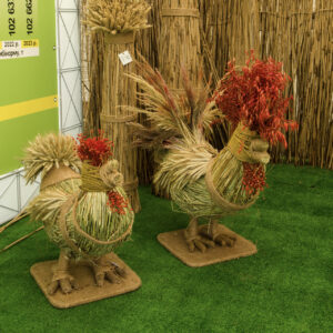 Straw Rooster / Hen XL, Handmade, Traditional Amulet