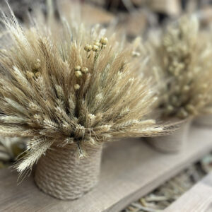 Christmas Didukh from Rye Ears and Flax, 30 cm