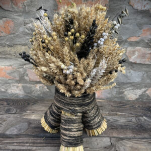 Modern Christmas Didukh from Wheat Ears, Handmade, Eco Decor, 30 cm (MODERN)