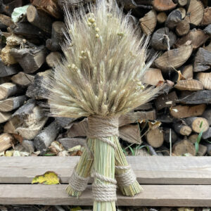Christmas Didukh from Rye Ears and Flax, 40 cm