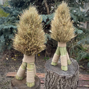 Christmas Didukh from Rye Ears and Flax, 1 m
