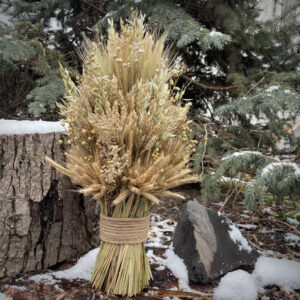 Christmas Didukh from Rye, Wheat and Flax, 50 cm