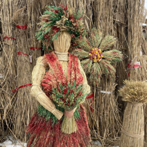 Straw Figure "Maslenitsa Lady", Handmade