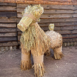 Festive Straw Ram, Large Amulet-Decor, 1.5 m