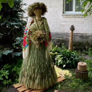 Straw Figure "Forest Mavka", Handmade, 1-2 m