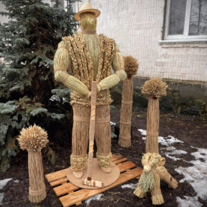 Straw Figure "Straw Man", Handmade