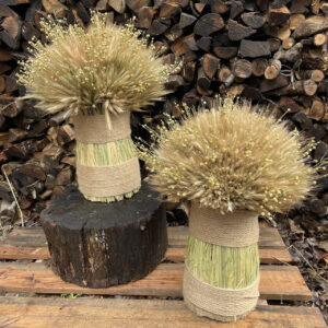 Christmas Didukh from Rye Ears and Flax, 50 cm