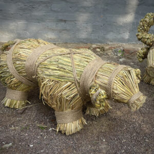 Small Straw Cow, 35 cm, Traditional Protective Decor