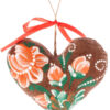 Coffee-Scented Souvenir – Heart with Peach Petrykivka Flowers