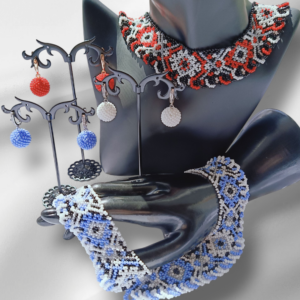 “Ethno Flowers” Beaded Choker