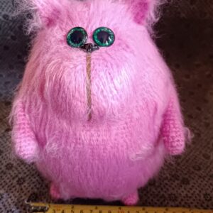 Handmade Knitted Plush Pink Cat