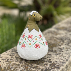 Handmade Textile Figurine – Cheerful Snake