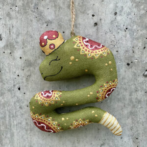Handmade Textile Figurine – Serpent Prince