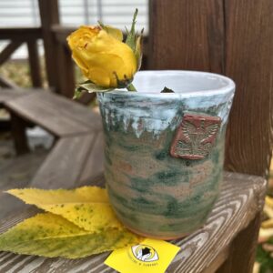 Large Glass Vase “Hands See More”