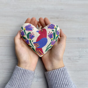 Vanilla-Scented Souvenir – Heart with Pink Bird