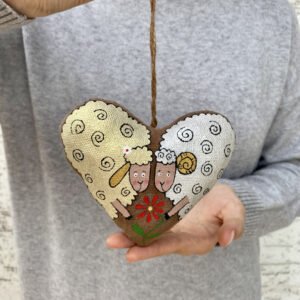 Coffee-Scented Souvenir – Heart with Sheep