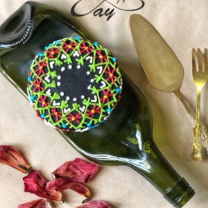 Wine Green Lay Bottle Plate