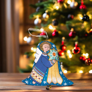 Coffee-Scented Textile Bell – Angel with Star