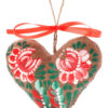 Coffee-Scented Souvenir – Heart with Red Petrykivka Flowers