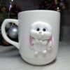 Mug "Bunny" with Polymer Clay Decor