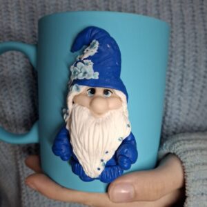 Winter Mug “Gnome in a Blue Hat”