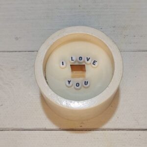 Candle "Secret Message" - handmade soy wax with wooden wick