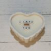 Heart-Shaped Candle "Secret Message" - handmade soy wax with wooden wick