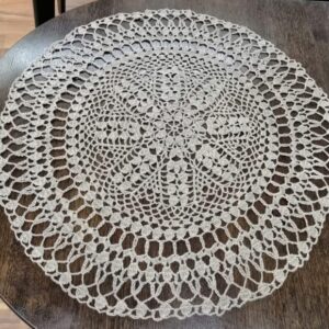 Round Linen Mini Tablecloth 80 cm