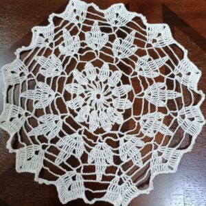 White Napkin with Silver 33 cm