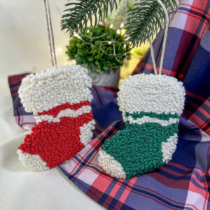 Christmas Ornament “Stocking” – Carpet Embroidery Technique