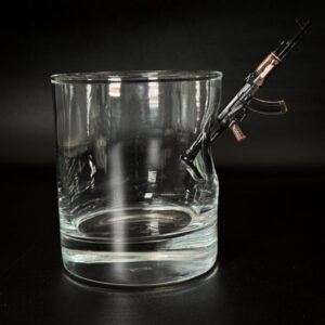 Rifle-Themed Glass