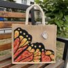 Hand-Painted Burlap Bag