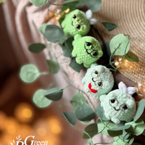 Soft Toy "Frog" - knitted keychain