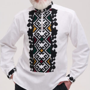 Men’s Vyshyvanka with Hand Embroidery Geometrychna