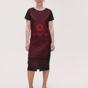 Black Linen Dress Trypilska