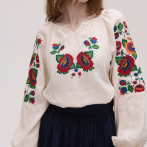 Women’s Beige Linen Vyshyvanka Bolekhivska