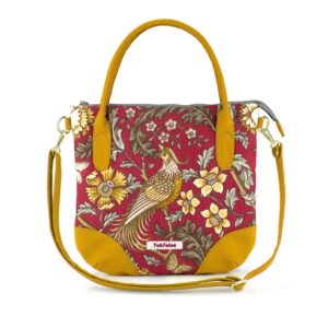 Large Bag "Firebirds on Red"