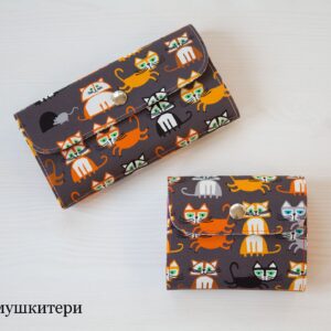 Set of Two Wallets "Cats-Musketeers"