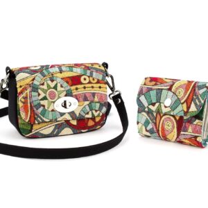 Mini Bag Set "Abstraction" with Wallet