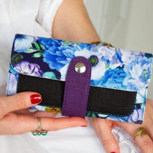 Wallet "Blue Peonies"