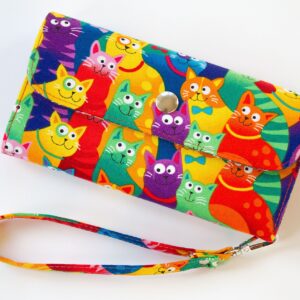 Wallet "Cat Day" with Strap